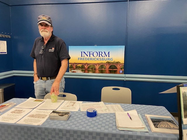 Matt at Enviornmental Group gathering representing Inform Fredericksburg